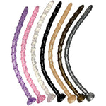 Super Long Anal Plug Dildo Liquid Silicone Anal Butt Plug With Spiral Texture Design, Ultra Soft Sex Adult Toy For Couple(Black)