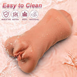 3 In 1 Pocket Pussy Male Masturbator - Adult Sex Toys For Men Penis Stimulation,Male Blowjob Stroker Toy With 3D Realistic Textured Tight Anus & Real Mouth For Man Masturbation Pleasure (Tan)