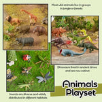 Insects And Bugs For Kids, Dinosaur Toys, Safari Jungle Animal Figures, 3 In 1, Gift For Boys Girls, 36 Pack