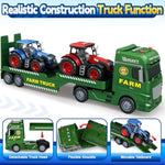 Toddler Boy Truck Toys, 25" Large Farm Vehicles Truck Toy With Tractors,3 In 1 Farm Boy Vehicle, Christmas Birthday Gifts For Kids 3 4 5 6 Years Old