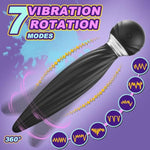 Spiral Small Size For Beginner 7 Vibrating 7 Head Rotating Remote Prostate Massager Anal Butt Plug Black