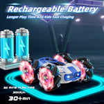 Remote Control Car 4Wd With 360° Rotating Drift Stunt Rc Cars | 2.4Ghz Remote Control With Cool Lights,All-Terrain Off-Road Toy | Ideal Christmas & Birthday Gift For Kids Ages 4-7 8-10 10-13