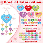 24 Sets Valentine's Day Christian Heart Craft Kits for Kids, DIY Classroom Activity