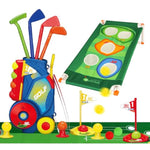 Junior Golf Club Set For Toddlers Ages 3-6 - Includes 8 Balls, 4 Clubs, Putting Mat & Cart | Indoor/Outdoor Sports Toys | Gift For Boys & Girls (Blue) (Blue)