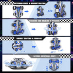 High Speed Remote Control Car Rc Drift 25Km/H, 360°Rotating 2.4 Ghz 4Wd Rc Cars For Boys And Girls 4-6 7 8-12 Adults, Rc Stunt Car With Lights & Music Wheelie Toy Car For Kids Christmas Birthday Gift