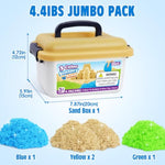 4.4 lbs Play Sand with Storage Sand Box for Kids 3+ Years Old