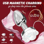 Vibrating Butt Plug Vibrator Adult Sex Toys, Rose Anal Plug Vibrators With 10 Fashion Light Up & Vibration Modes, Remote Control Anal Toys Prostate Massager Sexual Pleasure Tools For Women Men Couple