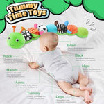 Baby Toys 6-12 Months Musical Caterpillar,Stuffed Animals Infant Toys 0-6 Months Sensory Toy With Ruler Design,Crinkle&Ring Bell,Baby Teething Toys For Tummy Time Boy Girl Gifts (Green)