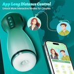 Upgraded Automatic Moaning Sucking Male Masturbator -App Control, 9 Vibration Hands Free Electric Pocket Pussy 9 Suction & 9 Squeeze, 3D Male Stroker Toy Blowjob Machine, Adult Sex Toys For Men