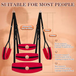 Sex Swing Sex Toys For Couples, Ceiling & Door Sex Swings With Widened Neck Lumbar Hip Pads & Adjustable Sex Straps, Bdsm Bondage Restraints Sex Toy Adult Toys For Sex Game, Holds Up To 300 Lbs, Red
