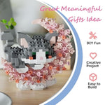 2 In 1 Micro Cat Building Block Set Animals For Adults, 2 Packs Cat Building Toy, Mini Goodie Bags Stuffers For Kids, Students Bulk Classroom Prizes, Animal Party Favor Toy