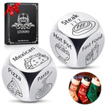 Stocking Stuffers For Men Women, White Elephant Gifts For Adults, Date Night Food Dice, Anniversary Valentines Day Gifts For Him/Her, Gifts For Men/Women/Wife/Husband/Boyfriend/Girlfriend