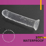 Realistic Dildo, 7.7 Inch Jelly Dildo With Strong Suction Cup Harness Compatible Anal Adult Sex Toys For Women Clear