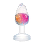 Liquid Silicone Butt Plug Spiral Anal Plug Anal Trainer G-Spot Stimulator Prostate Massager Adult Sex Toys For Men Women Couples (S)