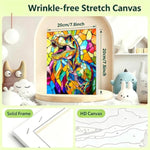 4 Pack Animals Paint by Numbers Kit for Kids with 8x8 Inch Frame