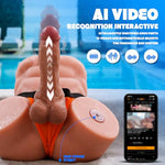 Male Sex Doll Sex Toys with App Control - 2 Removable Silicone Dildos