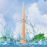 Super Long Anal Plug Dildo,Flexible Liquid Silicone Butt Plug Vaginal Prostate Massage Stimulation Butt Plug Dildo With Strong Suction Cup Dildo Dilator Anal Dildo For Men Women(Flesh)