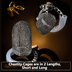 Adjustable Mesh Chastity Cage Male Sex Toy, Men'S Stainless Steel Chastity Device For Men Penis Sm Bondage, Cock Cage With Breathable Design, Invisible Lock, 2 Sizes (Short)