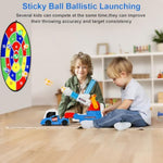 2-In-1 Truck Toy & Sticky Dart Board Set - Slide, Soft Dart Launch, Mini Car Launch, 29In Target, 28-Piece Kit For Boys & Girls Ages 3+, Indoor-Outdoor Play Set