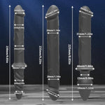 Double Sided Dildo Silicone Anal Plug With Handle Realistic Veins And Vivid Glans Anal Trainer G-Spot Sex Toys Prostate Massager For Men And Women Adult Erotic Toy (B)