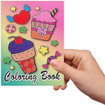 12 Pack Mini Ice Cream Coloring Books for Kids, Party Favors & Classroom Activities