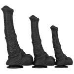 Big Black Horse Dildo 3 Size Animal Dildos Silicone Realistic Dildo With Suction Cup Huge Long Anal Dildo Plug Thick Dildo Animal Big Penis Masturbation Sex Toys For Men Women Adult Toy (M)