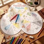 24 Set Passover 10 Plagues Craft Kit, DIY Coloring Wheel Cards for Kids