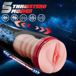 Automatic Male Masturbator Cup With Real Pussy, Pocket Pussy Stroker With 5 Thrusting&10 Vibration, Hands Free Male Sex Toy Adult Toys For Men