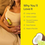 Coconut Lime Flavored Personal Lubricant, 1.7 Fl Oz - Water-Based Lube for Oral Use, Vegan, Sugar-Free, Gluten-Free
