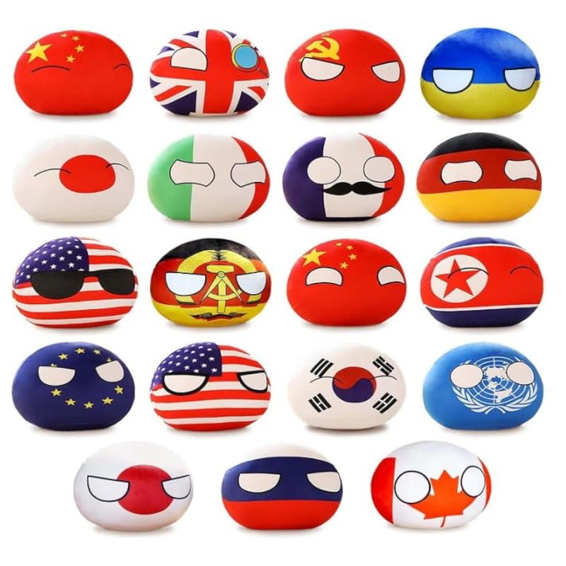 19 Pcs Country Balls Plushies 4 In Poland Ball Doll For Children And Adult