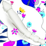 Glass Dildo Anal Beads Butt Plug 9.6 Inch Double Ended Dildo With 3 Beads & Tapered Head Prostate Massager Sex Toy For Men Women Masturbation