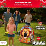 Games - Safari Sling | 2-In-1 Bean Bag Toss Game For Kids | 5-Second Setup Kids Cornhole Game Set | Outdoor Toddler Activities | Backyard Party Games | Corn Hole Set Toddler Bean Bag Toss