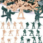 100Pcs Army Men Toy Soldiers, Plastic Army Men Playset Green Yellow Soldier Figures 10 Poses For Boys Birthday Gift