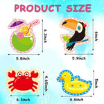 12 Pack Summer Beach Lacing Cards for Kids, Double-Sided Preschool Sewing Activity