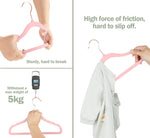 Baby Velvet Hangers Non-Slip Baby Clothes Hangers, 11.8” Inch 50 Pack Space Saving Childrens Hangers -360° Swivel Rose Gold Hook, Strong & Durable Infant/Toddler Pink Hangers