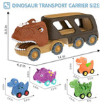 Dinosaur Toys For Kids 2-4 Boys,Dinosaur Car Carrier Truck Toy With 4 Pull Back Dino Car?Dinosaur Truck For 2 3 4 5 Year Old Boy Toys,2 3 4 5 Year Old Boy Birthday Gift With Dino Sound.