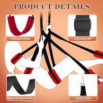 Sex Swing Sex Toys For Couples, Ceiling & Door Sex Swings With Widened Neck Lumbar Hip Pads & Adjustable Sex Straps, Bdsm Bondage Restraints Sex Toy Adult Toys For Sex Game, Holds Up To 300 Lbs, Red