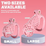Male Chastity Cage, Small Chastity Device With 5 Sizes Rings And Urethral Sound For Man Penis Exercise Bondage Gear & Accessories Lightweight Adult Sex Toys Fishnet Design (Tight Size - Pink)