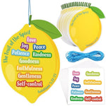 24 Sets Fruit of the Spirit Christian Sign Craft Kit with Stickers