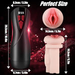 Male Sex Toys Fleshlight Vibrating Masturbator,Male Masturbator Automatic Pocket Pussy With Lcd Display & Lifelike Vagina Powerful 9 Vibration & 5 Suction Modes, Mens Vibrator For Sex Blowjob Pleasure