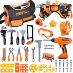 Kids Tool Set, 52Pcs Toddler Tool Set With Electric Drill Toy & Kids Tape Measure, Pretend Play Construction Toys Costume With Tool Belt For Boy Girls Age 3-8