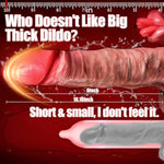 Sex Toy Thrusting Dildo Vibrators - 10.18'' Big Thick Dildo Licking Vibrator With 7 Thrusting & 10 Vibranting & Heating Licking Modes,Realistic Suction Cup Dildos Adult Toys For Women & Couples