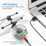 2 Pcs Flying Toy Ball Infrared Induction Rc Flying Toy Built-In Led Light Disco Helicopter Shining Colorful Flying Drone Indoor And Outdoor Games Toys For 6 7 8 9 10 Year Old Boys And Girls