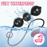 Inflatable Anal Beads Silicone Anal Toys With Air Pump Detachable Anal Sex Toys With Safe Pull Ring In Black Adjustable Size Anal Plug For Adult Sex Toy