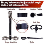 Ultimate Bdsm Restraints Kit Adjustable Neck To Wrist Cuffs, Sex Toys Adjustable Collar Handcuffs Ankle Cuffs, Mouth Ball Gag Sensual Play, Bondage Straps For Couples