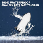 Anal Plug Set 5 Pcs Soft Silicone Butt Plugs Hollow Anal Dilator Adult Anal Trainer Anales Sex Toys Bondage Kit For Men Women Couples (White)