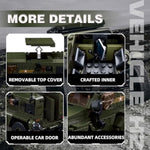 Sluban Military Vehicle Set Building Toy Army Car, Military Off-Road Vehicle Model, with 4 Soldier Minifigures, Gifts for Boys Aged 6-12 Kids Girls (m8002) 1