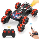 6Wd Rc Cars Gesture Sensing Rc Stunt Car, 2.4Ghz Rc Crawler With Spray & Music, 360° Spin All Terrain Remote Control Car Kids Toys Gift For 5-12 Years Old Boys Girls Christmas Birthday