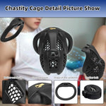 Honeycomb Chastity Cage With 3-Way Fixed Leather Belt, Men'S Gay Leather Thong Chastity Underwear Sex Toys, Small Locking Penis Cage Set For Men, Women And Couples (P04-Micro-Pink)