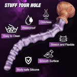 17In Extra Long Dildo Large Anal Beads Big Monster Dildo Fantasy Toy, Huge Butt Plug Anal Snake Thick Knot Horse Dildo, Long Anal Dildo Stretcher Giant Silicone Xl Buttplug For Men Women Gay Couple